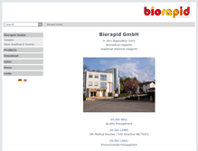 Tablet Screenshot of biorapid.de